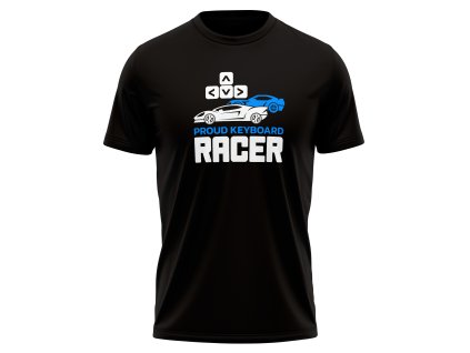 proud keyboard racer sim racing tricko cerne fadee.cz