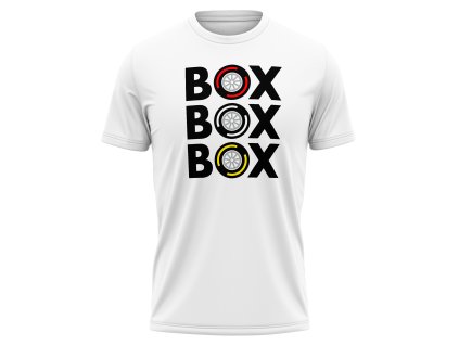 box box box sim racing tricko bile fadee.cz