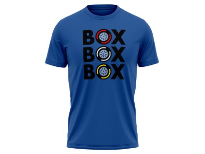 box box box sim racing tricko modre fadee.cz