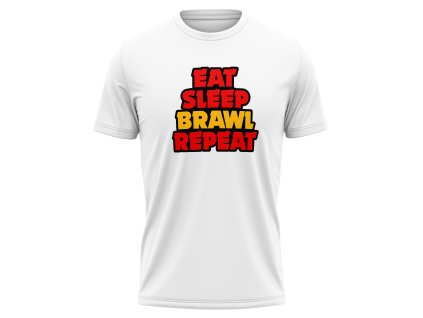 Eat sleep brawl white