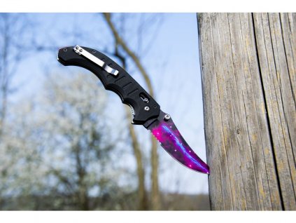 (FT) Flip Knife | Galaxy Black (Field-Tested)