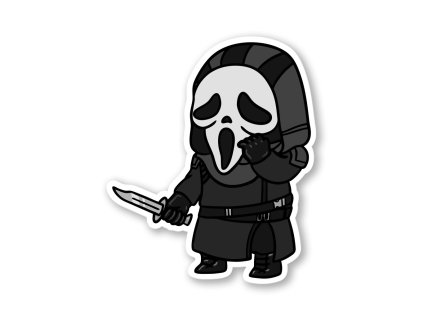Samolepka Cartoon Ghost Face