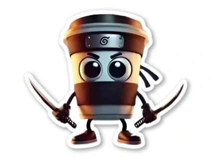 samolepka cappuccino assasino mememerch.cz 1