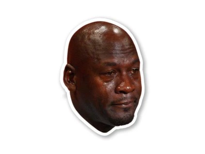 1047 samolepka crying michael jordan