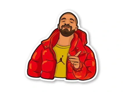 1068 samolepka drake yes