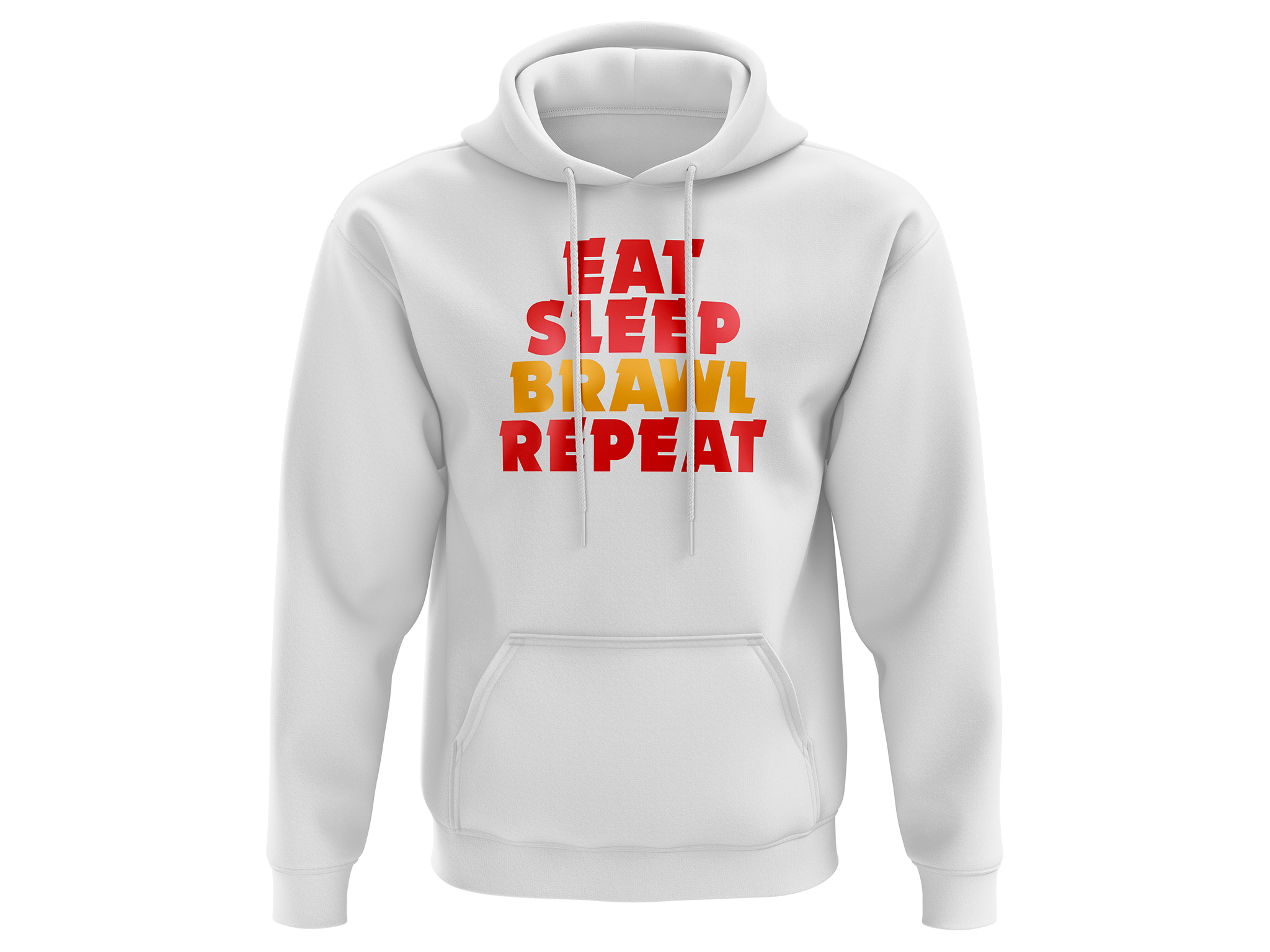 Eat sleep brawl white