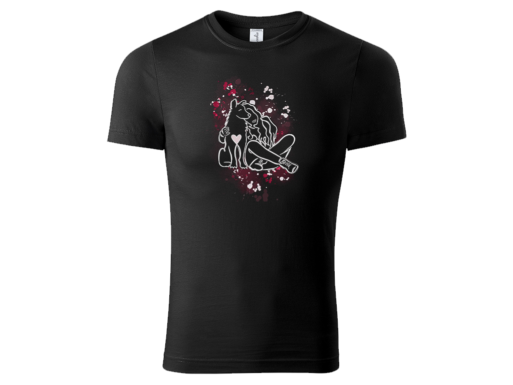 Love Dog Zvirolaska Black Tričko Paint Picolio Eshop Mock up (V1.01)