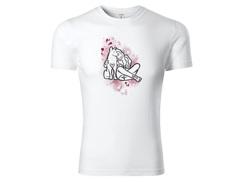Love Dog Zvirolaska White Tričko Paint Picolio Eshop Mock up (V1.01)