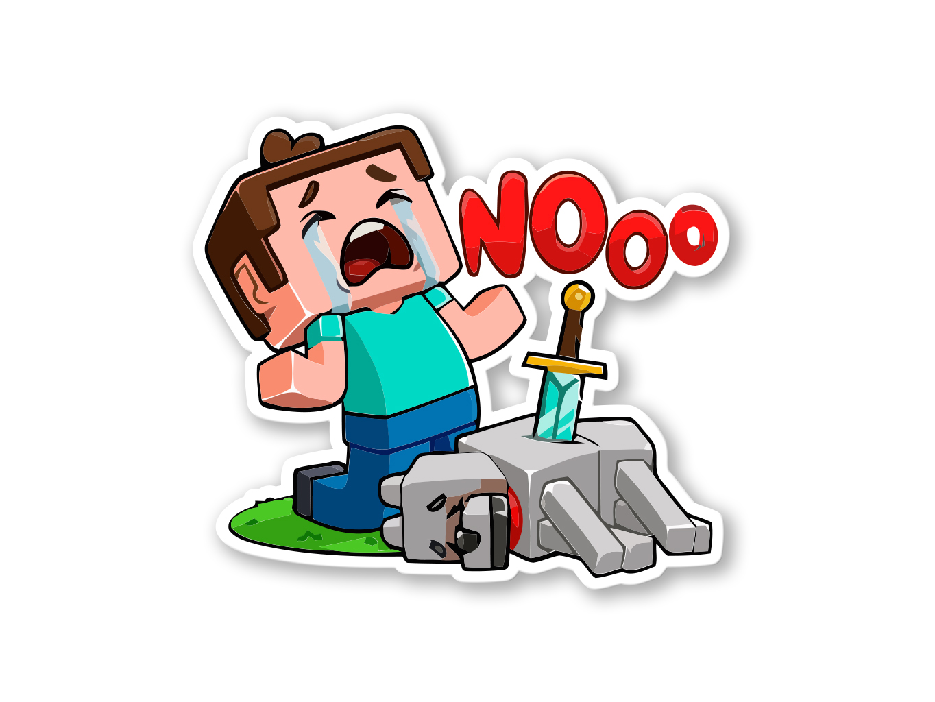 Samolepka Crying Steve