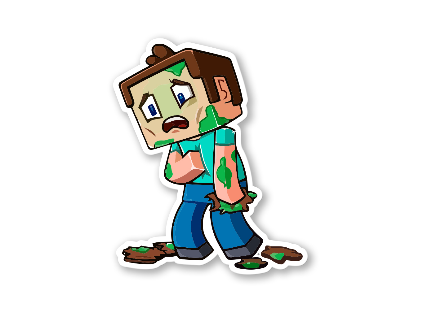 Samolepka Zombie Steve