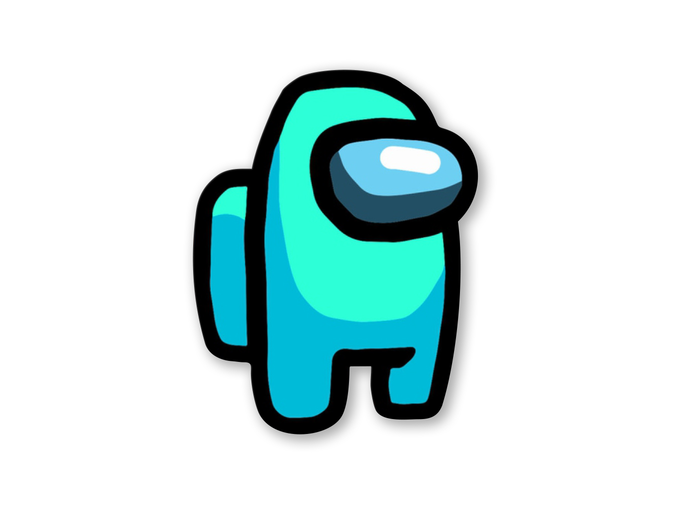 Samolepka Cyan Crewmate