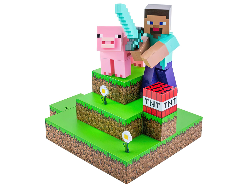Lampička Minecraft Diorama Steve - 30 cm