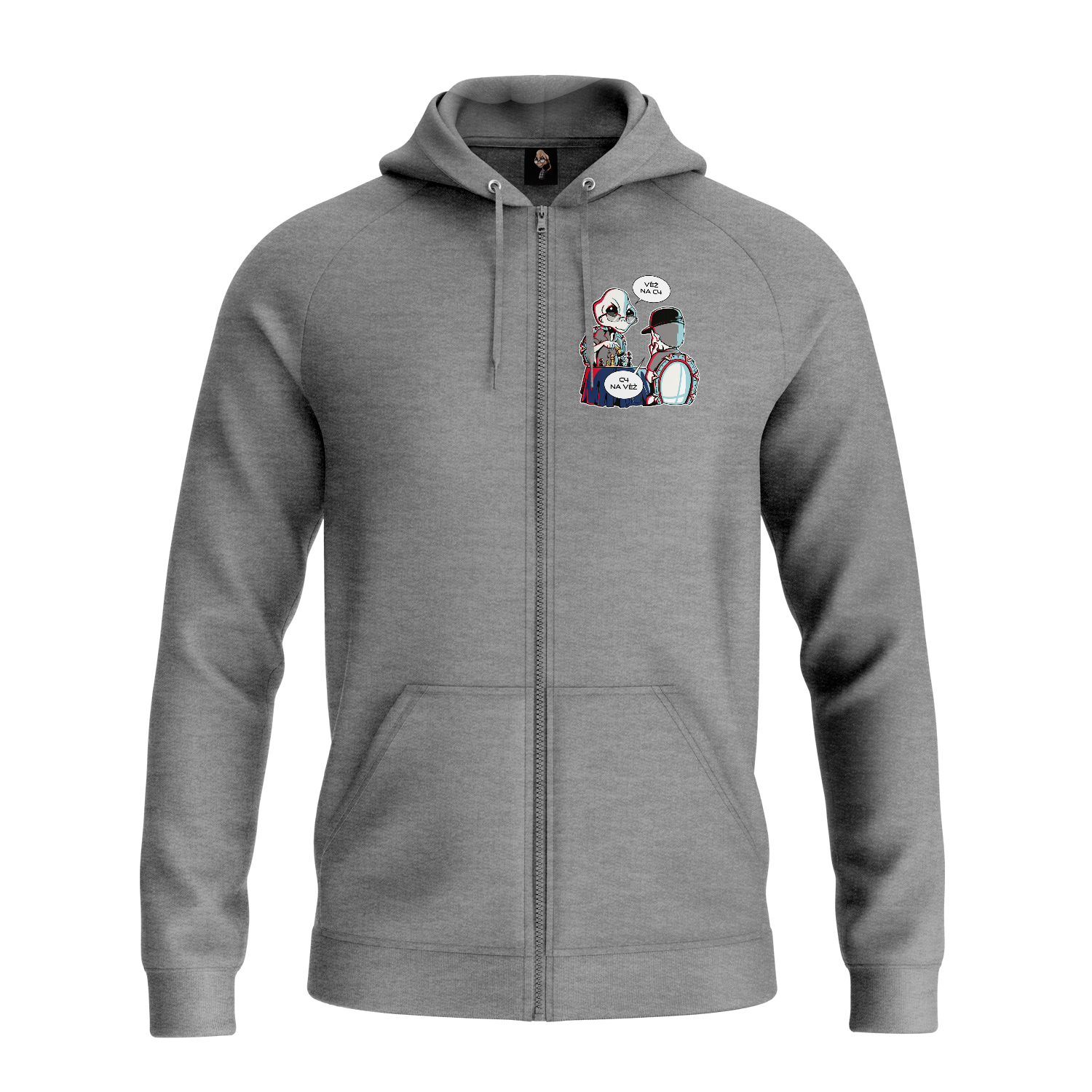Mikina šedá C4 předek