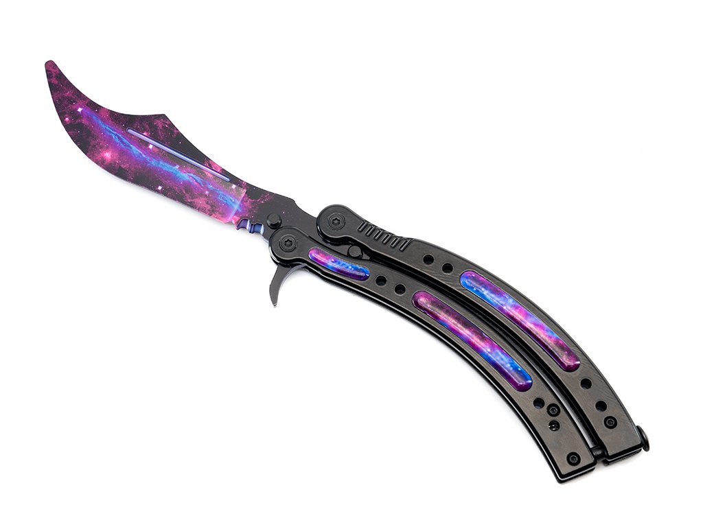 (MW) Butterfly V2 | Galaxy Black (Minimal Wear) - tupý