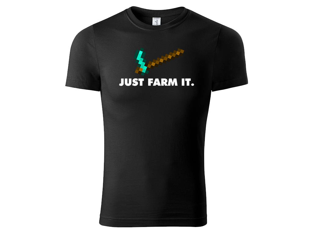 Tričko Just Farm It černé
