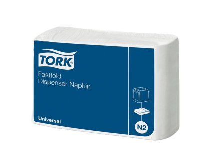 Jednovrstvé bílé ubrousky Tork