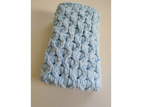 dětská deka pletená modrá