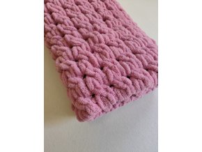 pletená dětská deka  růžová