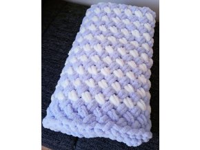 dětská deka pletená fialová