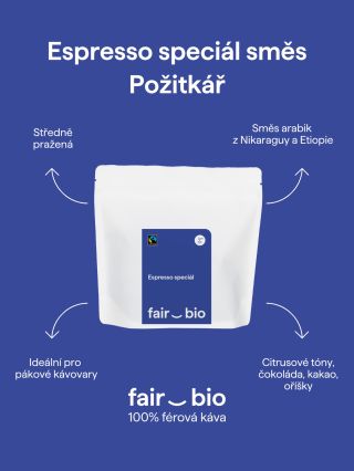 ☕ Nová káva: Espresso speciál směs Požitkář 🫘 Požitkář je směs arabik z Etiopie a Nikaraguy. V chuti objevíte sladké...