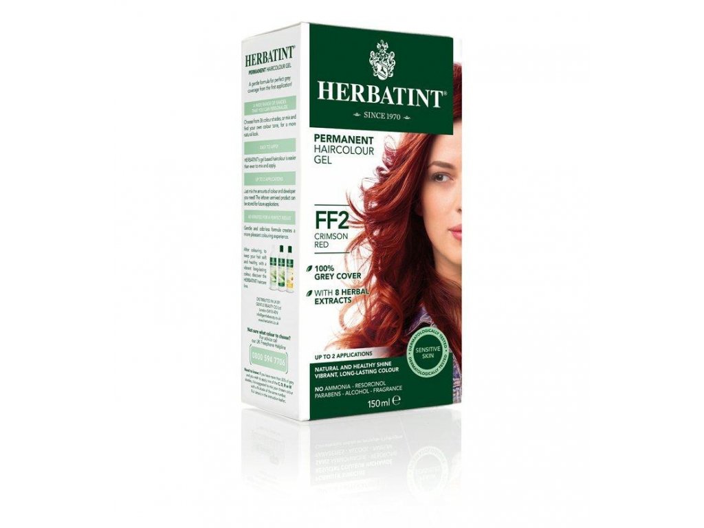 es418 herbatint permanentni barva na vlasy karminova cervena ff2