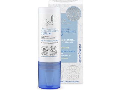 natura siberica serum zmensujici pory pro mastnou a smisenou plet 15 ml