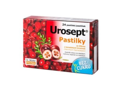 Urosept pastilky bez cukru 24ks Dr.Müller