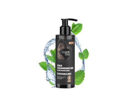 organic shop men gel dlya umyvaniya dlya kozhi sklonnoy k akne blackwood and mint 200ml 19835348917385