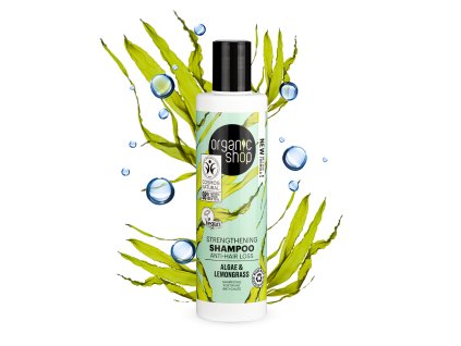 organic shop shampun protiv vypadeniya volos ukreplyaushchiy vodorosli i lemongrass 280ml 27357524794556