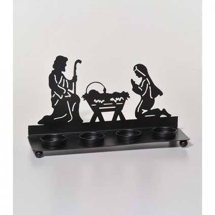 Fair trade adventní svícen na čajové svíčky z Indie