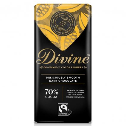 Fairtrade hořká čokoláda Divine 70%, 90 g