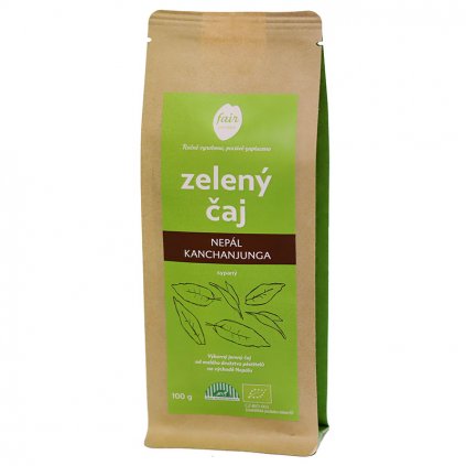 Fair trade bio zelený čaj sypaný Nepál Kanchanjunga, 100 g