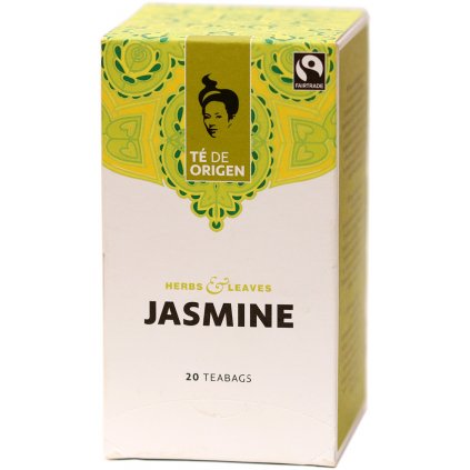 fairtrade bio zeleny caj jasminovy porcovany 20x2