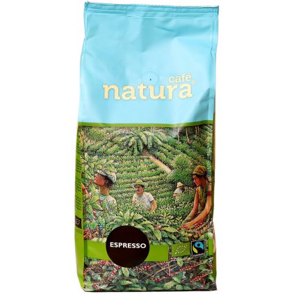 fairtrade bio zrnkova kava natura espresso 1000g