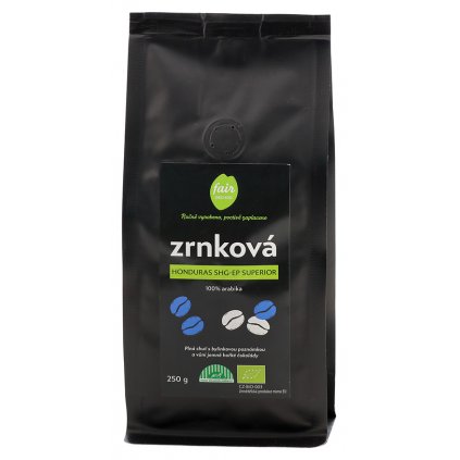 Fair trade bio zrnková káva Honduras SHG Superior arabica, 250 g