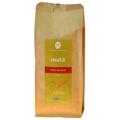 Fair trade erva yerba bio maté sypané z Brazílie, 400 g