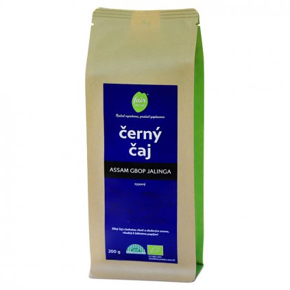 Fair trade bio černý čaj Assam GBOP Jalinga, 200 g
