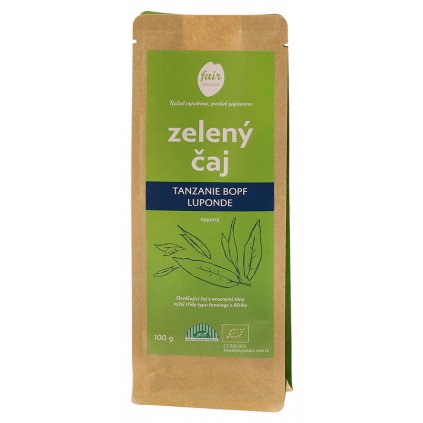 Fair trade bio zelený čaj Tanzanie BOPF Luponde sypaný, 100 g