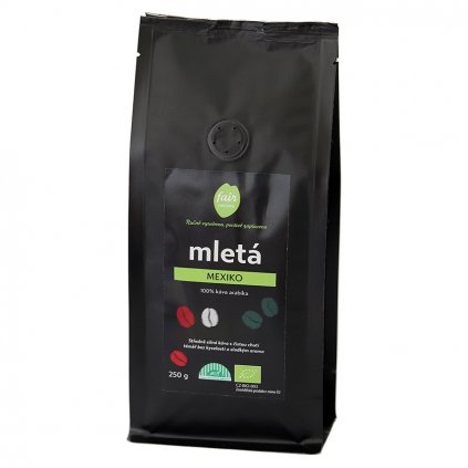 Fair trade bio mletá káva Mexiko, 250 g