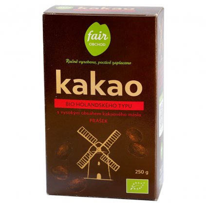 Fair trade bio kakaový prášek tmavý vysokotučný, 250 g
