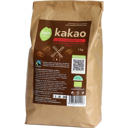 bio fairtrade kakaovy prasek tmavy plnotucny 1000g