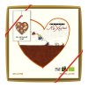 Fair trade bio mléčné čokoládové srdce s karamelovým nugátem Zotter