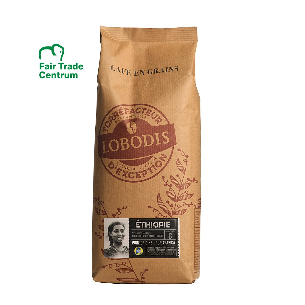 Fair trade zrnková káva z Etiopie, 1000 g