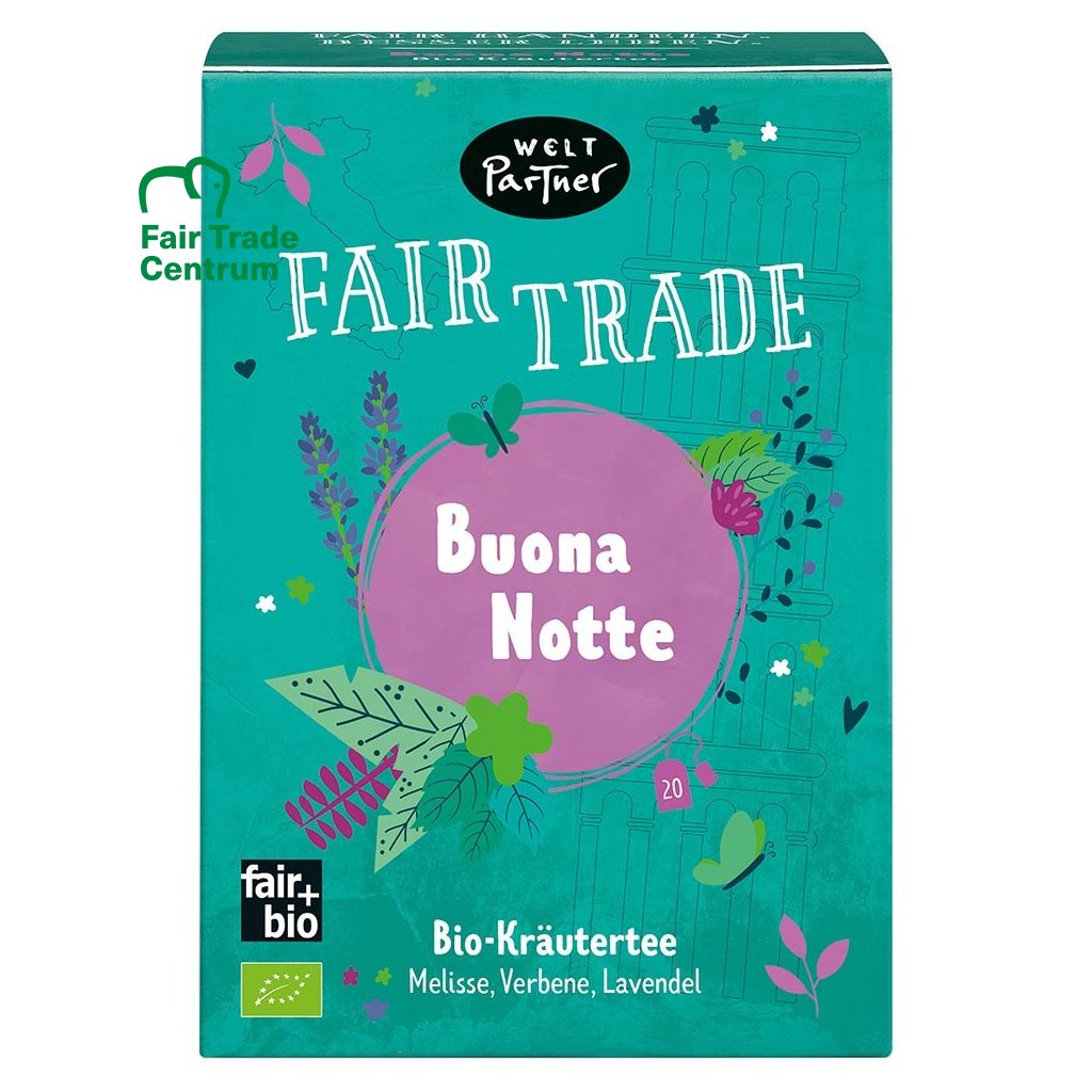 Fair trade bio bylinný čaj Na dobrou noc, sáčky 20 x 1,8 g