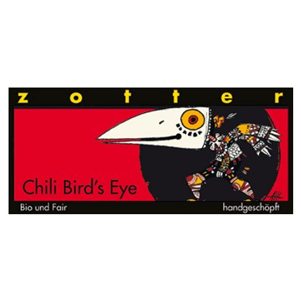 Bio hořká čokoláda Bird's Eye Chilli, 70 g