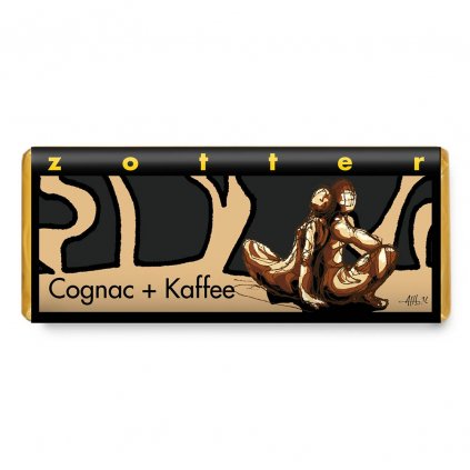 Fair trade bio kávová čokoláda Zotter Koňak a káva, 70 g