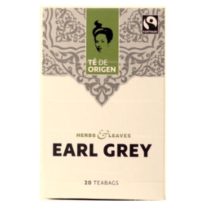 Bio černý čaj Earl Grey, porcovaný 20 x 2 g