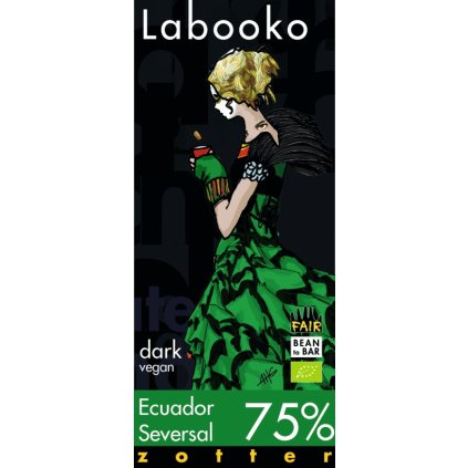 Fair Trade bio hořká čokoláda Zotter Ekvádor Seversal 75 %