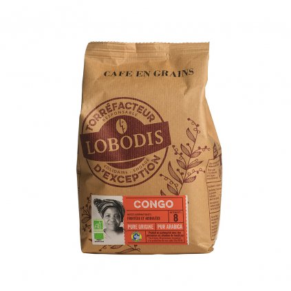Fair trade bio zrnková káva z Konga, 500 g