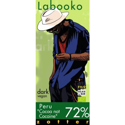 Fair Trade bio hořká čokoláda Zotter Peru kakao ne kokain